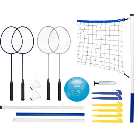 Franklin Sports Recreational Badminton and Volleyball Combo (Best Outdoor Volleyball Set)