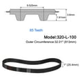 thumbnail image 2 of Uxcell 320-L-100 L Timing Belt 32" Pitch Length x 1" Width x 0.14" Height 85 Teeth Closed Loop Rubber Timing Belt, 2 of 6