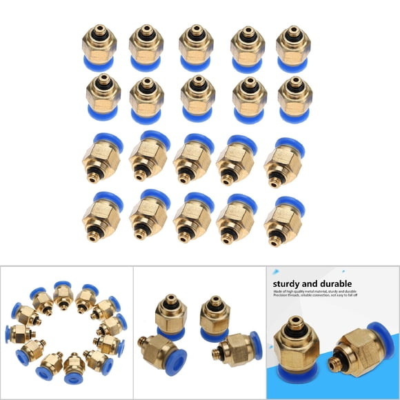 Air Line Fittings 4mm Air Pipe Pneumatic Quick Fittings Male Thread Straight Push In Connector Air Hose Fittings for Quick Connection