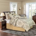 thumbnail image 2 of Loom and Mill 13-Piece Comforter Bed in a Bag, Jacquard Damask Comforter Sets, King, Beige, 2 of 7