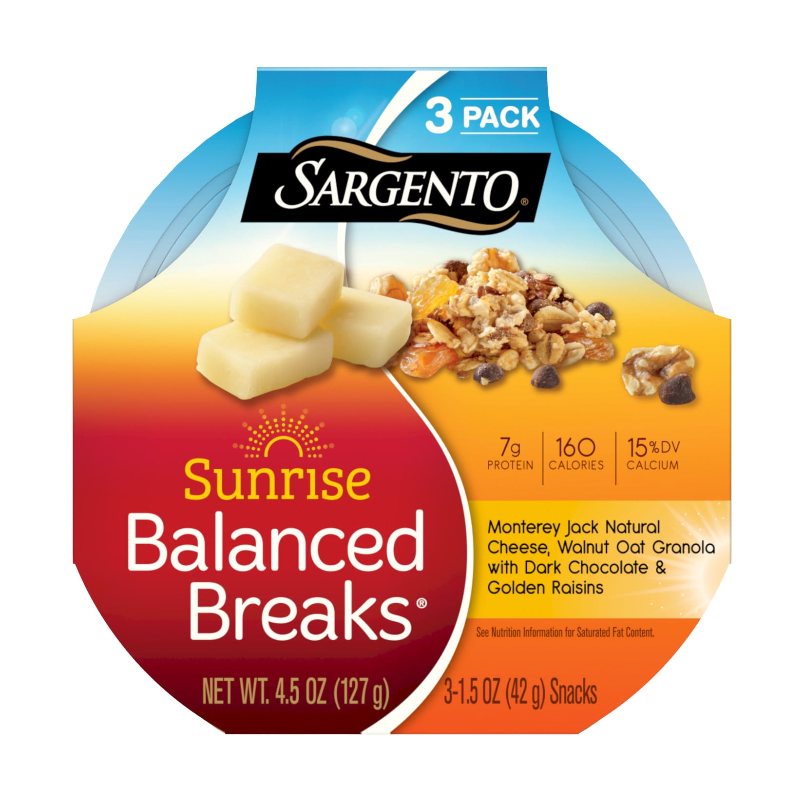 Sargento® Sunrise Balanced Breaks® Monterey Jack Natural Cheese, Walnut ...