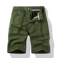 thumbnail image 2 of Ramiter Shorts Men Mens Shorts,Men Casual Solid Knee Length Cargo Pants With Pocket Straight Button Zipper Shorts AG,M, 2 of 3