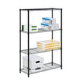HoneyCanDo 4Shelf Steel HeavyDuty Adjustable Storage Shelves, Black
