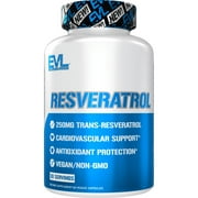 Anti Aging Trans Resveratrol Supplement - Evlution Nutrition Super Antioxidant Supplement with 250mg Trans-Resveratrol from Resveratrol 500mg Japanese Knotweed Extract for Immune and Heart Health