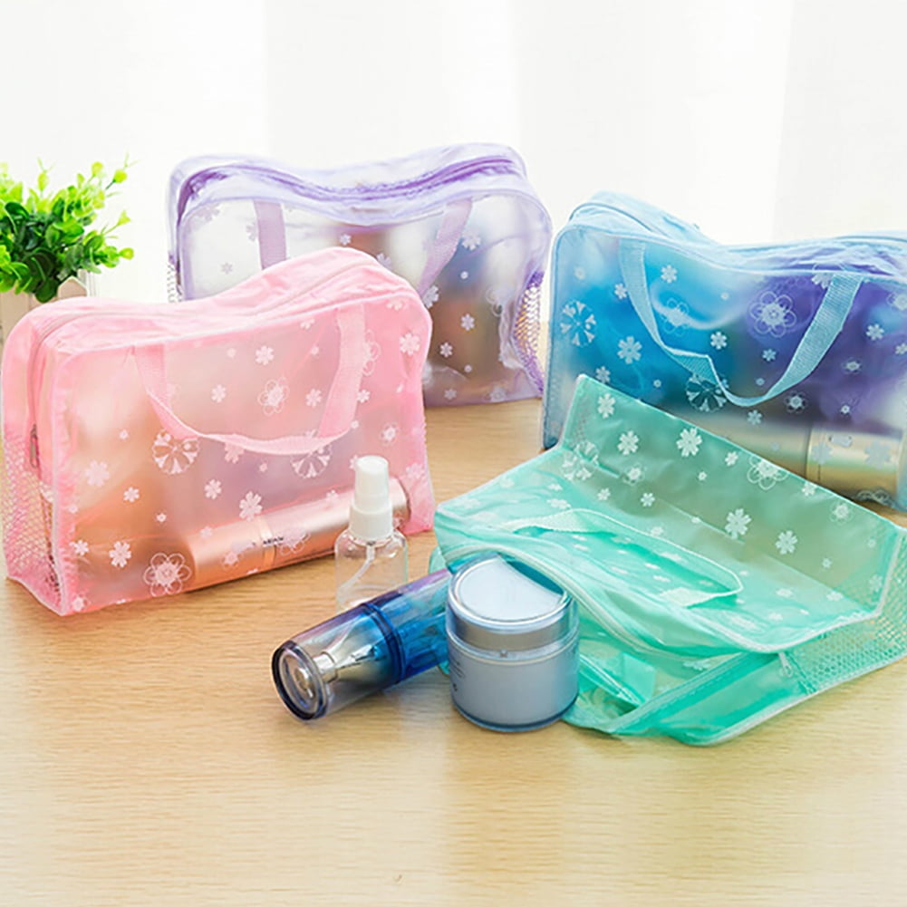 Windfall Portable Clear Makeup Bag Travel Zipper Cosmetic Toiletry