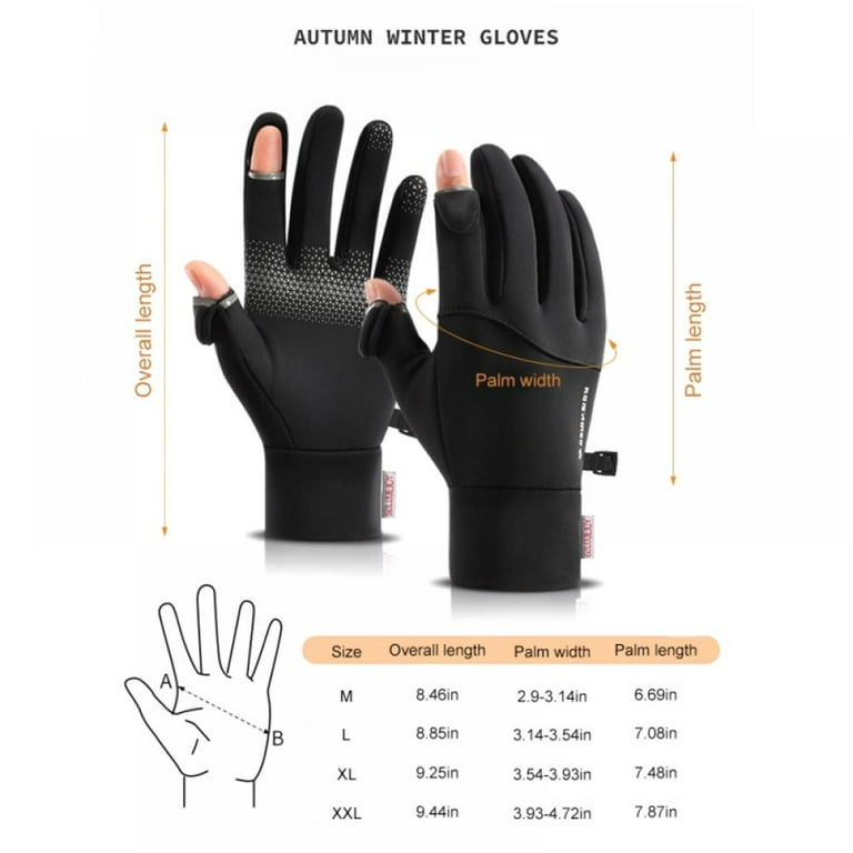 Cycling Fishing Gloves, Warm Cold Weather Waterproof Suitable for