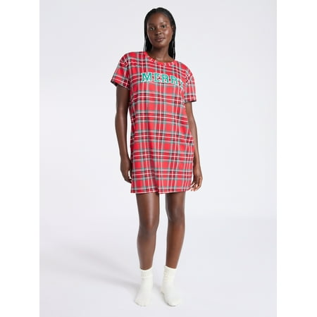 Joyspun Women’s Stretch Velour Notch Collar Long Sleeve Pajama Set, Sizes XS to 4X