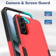 thumbnail image 4 of for Samsung Galaxy S21 Plus Case: Dual Layer Protective Heavy Duty Cell Phone Cover Shockproof Rugged with Screen Protector - Military Protection Bumper Tough - Samsung Galaxy S21+ Plus 5G, Red, 4 of 15