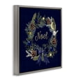 thumbnail image 3 of Stupell Industries Farmhouse Noel Holiday Wreath Gray Floating Frame Canvas Art, 18 x 18, by Victoria Barnes, 3 of 8