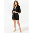 thumbnail image 2 of Sofia Intimates Women's Satin Lace Robe, 2 of 6