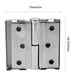 thumbnail image 4 of MY-4 * 3 Cojinetes de puertas internas de baño de aleación de zinc de acero inoxidable más grueso Bisagra de puerta plegable Unbranded JY37821, 4 of 7