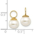thumbnail image 4 of 14K Yellow Gold Madi K Fw Cultured Pearl Hoop Enhancers (11 X 5) Made In India se2218, 4 of 5