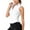 White, variant on Womens Tops Sleeveless Athletic Tank Top Full Zip Up Stand Collar Slim Fit Yoga Running Fitness Exercise Top L Size Tank Tops for Women