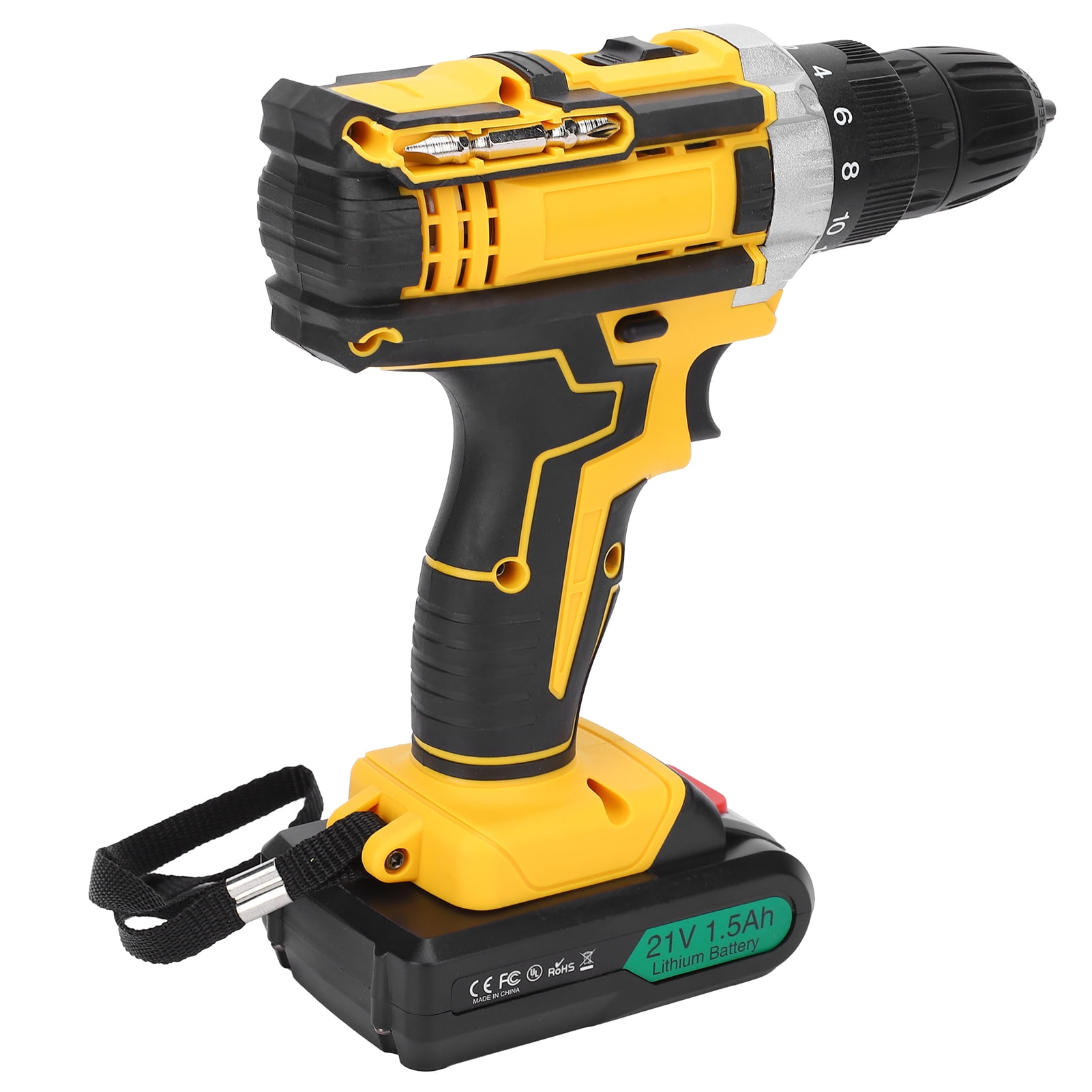 Lithium Electric Drill, Electric Screwdriver Punch Tool Cordless Drill  for Industrial Accessory for Home US Plug