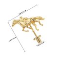 thumbnail image 2 of Golden Alloy Metal Horse Racing Board Game Piece for Replacement, 2 of 5