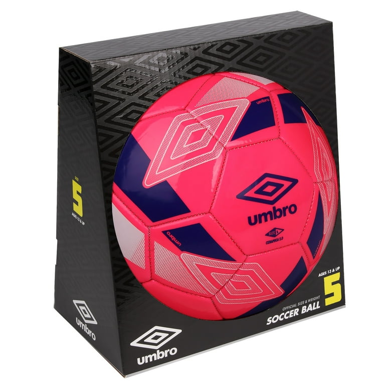 Umbro Ceramica 2.0 Size 5 Beginner and Youth Soccer Ball, Pink
