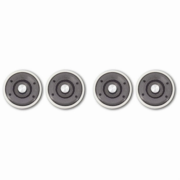2 Pair Waterproof 4Ohm 15W Full Marine Boats Ceiling Wall Speaker Lawn J60A(White)