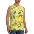 thumbnail image 2 of Fotbe Men's Lemon Print Men's Sleeveless Muscle Tank Tops Casual T-Shirts for Gym Workout Beach-XX-Large, 2 of 8