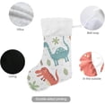 thumbnail image 3 of GZHJMY Christmas Stocking, Personalized Dinosaur Large Candy Stocking Hanging Gift, Xmas Stockings Decoration 1 PCS for Family Holiday Party Ornaments Decor Fireplace, 3 of 7