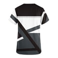 thumbnail image 4 of FcBaudy Hauts pour Femmes, Blouses & Chemises à Manches Courtes Col en V Mode Décontractée Robe d'Infirmière à Manches Courtes avec Poche en polyester, 4 of 5