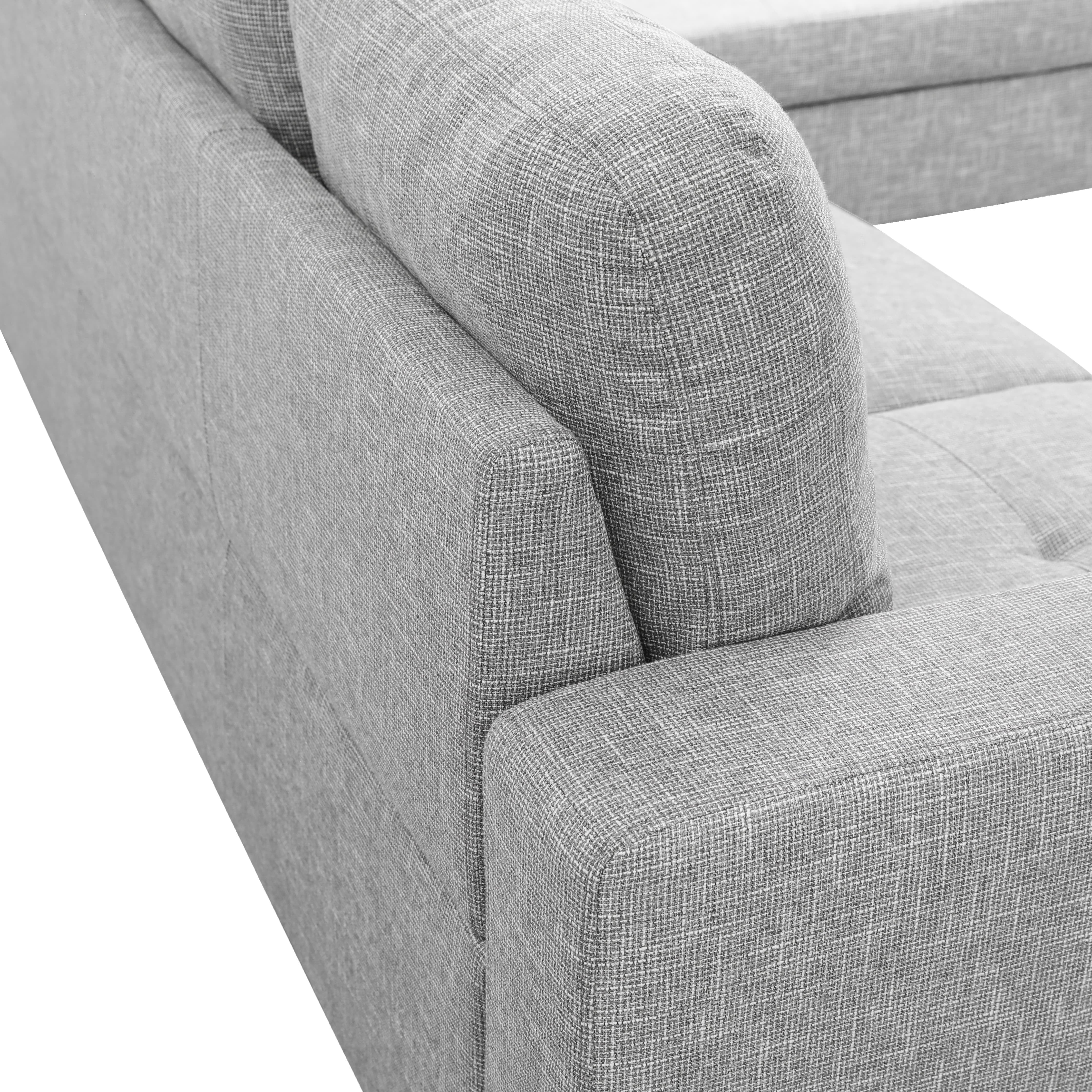 MAYEERTY Modern Adult 3-Piece Couch Set Grey Durable Neutral Furniture Everyday Living Room Use