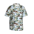 thumbnail image 2 of Daiia Mallard Ducks And Roses Hawaiian Shirt for Men Gentle Cotton Regular Short Sleeve Casual-3X-Large, 2 of 9
