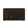 thumbnail image 4 of 52" Contemporary Wood Storage Sideboard - Dark Espresso/ Solid Black, 4 of 6