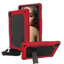 FIEWESEY for TCL Tab 10.1 inch FHD Case,Heavy-Duty Shockproof Kids Friendly Rugged Protective case for TCL Tab 10s 10.1 inch FHD Android 10 Tablet/TCL Tab 10s 10.1 inch FHD Model:9081X (Red/Black)