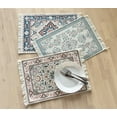 thumbnail image 6 of Fennco Styles Antique Turkish Printed with Fringe Placemats 14" W x 19" L, Set of 4 - Brown Oriental Woven Table Mats for Dining Room, Banquets, Family Gatherings, and Holidays, 6 of 6