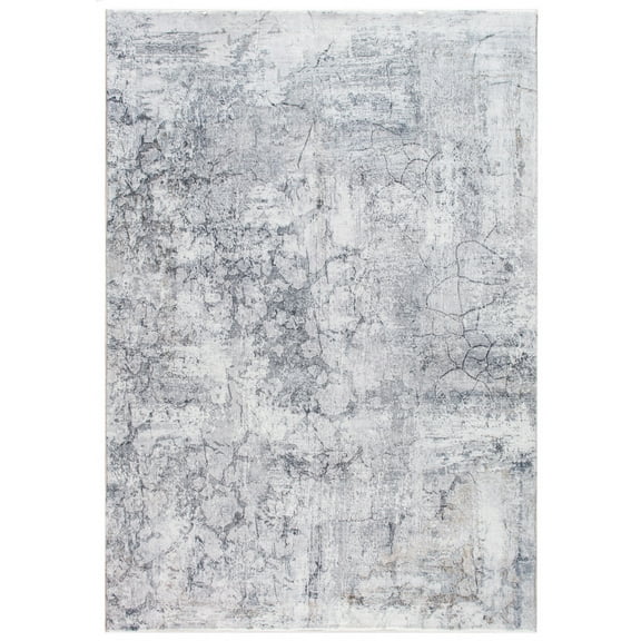 6â€™ x 9â€™ Gray Distressed Marble Area Rug