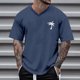thumbnail image 1 of Blusas y camisas de manga corta con cuello en V para hombre, camisetas deportivas de manga corta con cuello en V, camisetas deportivas de trabajo, camisetas de verano para hombre, blusas de manga cort, 1 of 4