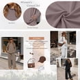thumbnail image 3 of SUNBS Women's Long Sleeve Lounge Sets Mock Neck Two Piece Sets for Women Wide Leg Pants Outfits Tracksuit Sweatsuits Set, 3 of 9