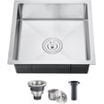 thumbnail image 1 of Undermount Kitchen Sink  Gauge Stainless Steel Single Bowl with Bottom Grid  Sound Dampening -Condensation Pad  Brushed Finish for Bar  Prep  Utility Sink, 1 of 4