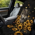 thumbnail image 3 of Xixirimido Gym Car Seat Cover Towel Sweatproof Protector for Post-Workout Large Universal Front Seat Mat Non-Slip for Cars, Trucks, SUVs, Wolf Sunflower Black, 2 Pack, 3 of 8