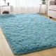 thumbnail image 3 of Alfombra Merelax, tamaño grande, peluda, antideslizante, 91 x 152 cm, color turquesa, 3 of 6