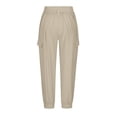 thumbnail image 3 of APEXFWDT Women's UPF50+ Sun Protection Hiking Cargo Pants Quick Dry Multi-Pocket Athletic Trekking Pants,L,Khaki, 3 of 6