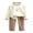 a128-Coffee, variant on yboeqw Girl's Fall Winter Outfits Set Cute Print Long Sleeve T-Shirt Top Pants Toddler Girls Casual 2 Piece Set for Everyday Clothing,Size 6-12 Months