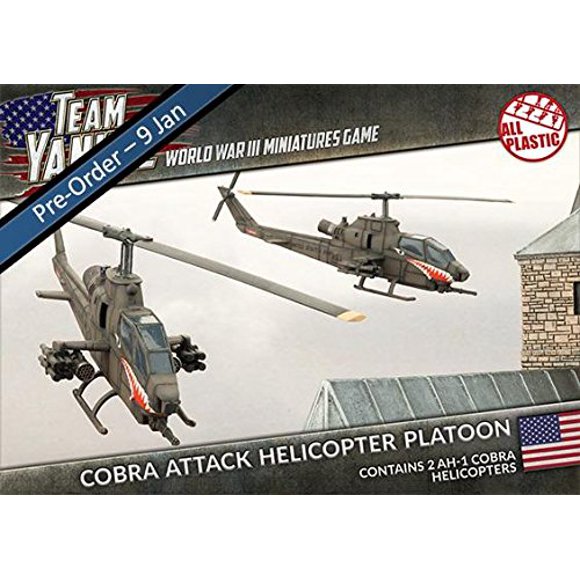 Team Yankee - Us Ah-1 Cobra Attack Helicopter Platoon (2) (15mm Scale) (tubx05)