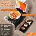 thumbnail image 2 of Joy&Grace Couch Arm Tray inMagnetic Detachable Sofa Arm Table with Phone and Tablet Holder Bamboo Couch Cup Holder Foldable Sofa Armrest Tray for Eating Drinks Phones (Natura, 2 of 5