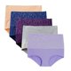 thumbnail image 1 of Gibobby Ropa interior bikini elástica para mujer Ropa interior holgada algodón cintura alta cómoda talla grande para mujer （Morado， XL), 1 of 5