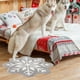 thumbnail image 5 of Alfombra de Baño Gris con Diseño de Copos de Nieve Navideños, Tapete de Bienvenida Gris con Diseño de Copos de Nieve, Antideslizante, Redonda, Lavable, para Bañera, Cocina o Baño., 5 of 7