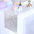 thumbnail image 2 of Silver Sequin Table Runners - 2 Pack 12x75 Silver Table Runner Sparkle for Party Wedding Christmas Dining Glitter Table Linen, 2 of 7