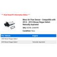 thumbnail image 2 of Mass Air Flow Sensor - Compatible with 2014 - 2015 Nissan Rogue Select Naturally Aspirated, 2 of 2