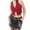 Red, variant on Women's Halter Tank Tops, Sleeveless Lapel Collar Solid Color Button Down Crop Tops