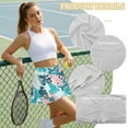 thumbnail image 6 of Xoenoiee Tropical Monstera Palm Leaves Print Pleated Tennis Skirts for Women with Shorts Lightweight Athletic Skorts High Waisted Golf Skirts for Running, 2XL, 6 of 6