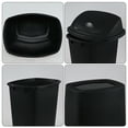 thumbnail image 3 of Sosody 4 Packs Tall Plastic Kitchen Trash Can Swing Lid, 11 Gallon Plastic Garbage Cans, Black, 3 of 6