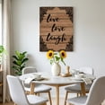 thumbnail image 6 of Live Love Laugh Canvas Wall Art for Living Room, Vintage Floral Texture Brown Wood Grain Poster Print Painting for Bedroom Office Home Decoration Wall Pictures Prepare To Hang 10"x10", 6 of 9