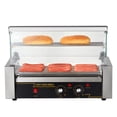 thumbnail image 5 of 5 Roller Hot Dog Maker 750W Stainless Steel Sausage Oven Bakes 12 Hot Dogs Dual Temperature Control Glass Acrylic Lid Warming Rack Removable Drip Tray ETL Certified, 5 of 7