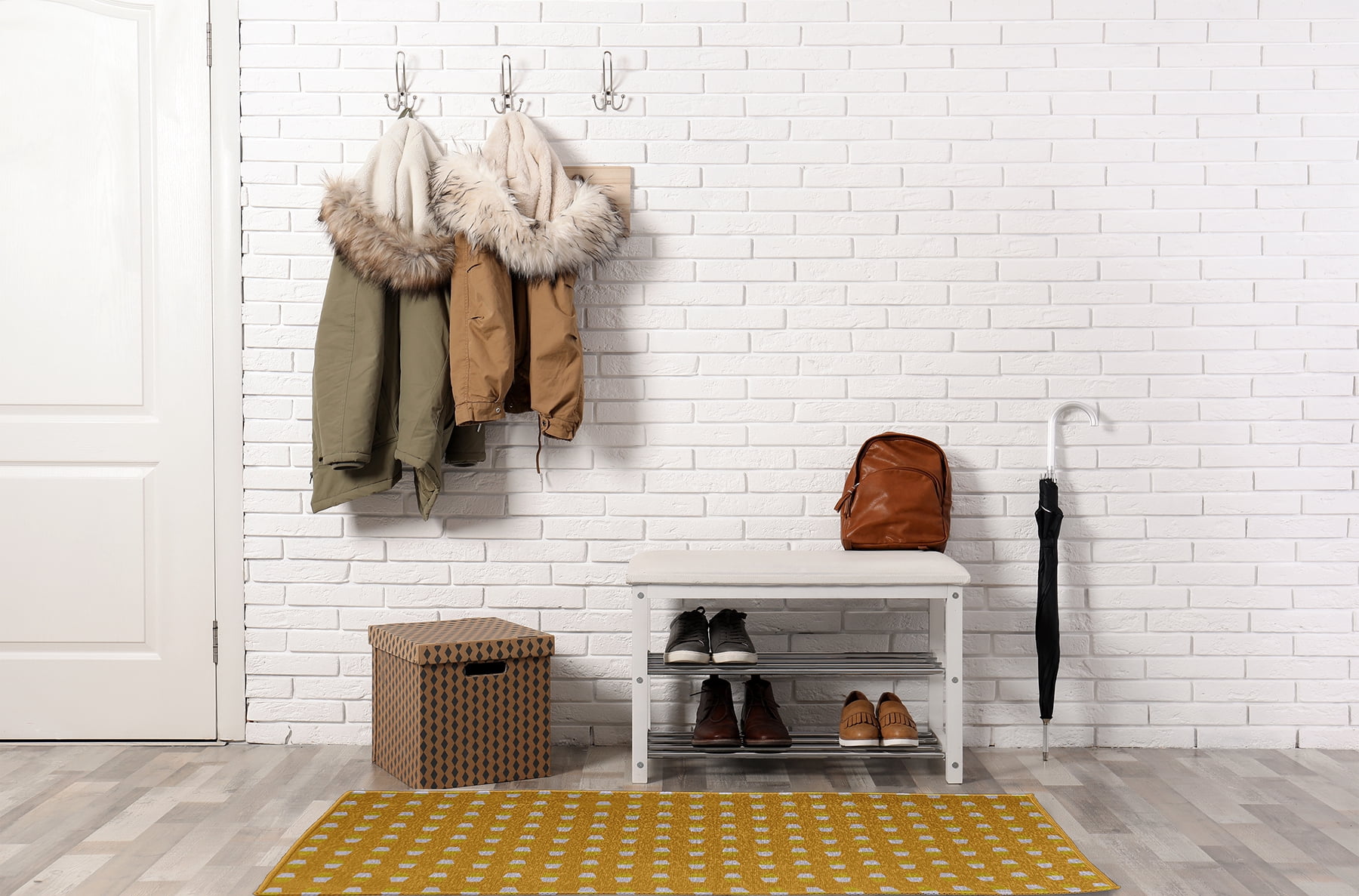 Simply Daisy 3' x 5' Sunny Mustard Bowling Pins Rug