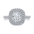 thumbnail image 3 of 2.15 Ct. Cushion Cut Double Halo U-Setting Diamond Engagement Ring D,VS1 GIA, 3 of 3